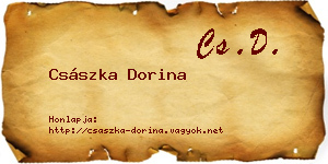 Császka Dorina névjegykártya