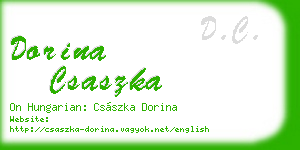 dorina csaszka business card