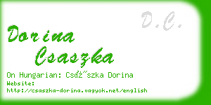 dorina csaszka business card